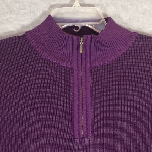 ST. CROIX KNITS Men’s Substantial Heavy Weight Long Sleeve Zip Front Sweater - Picture 3 of 16